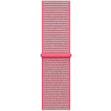 Curea iUni compatibila cu Apple Watch 1/2/3/4/5/6/7, 42mm, Nylon Sport, Woven Strap, Electric Pink